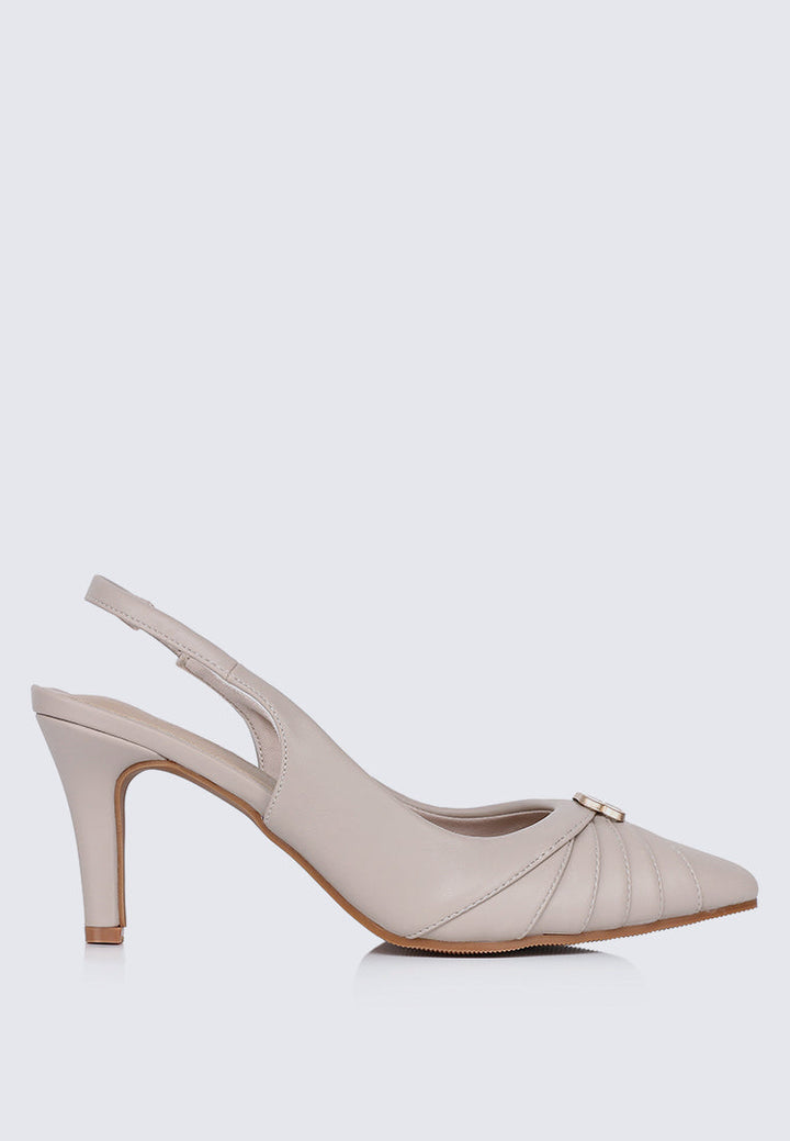 Bovis Comfy Heels In Almond