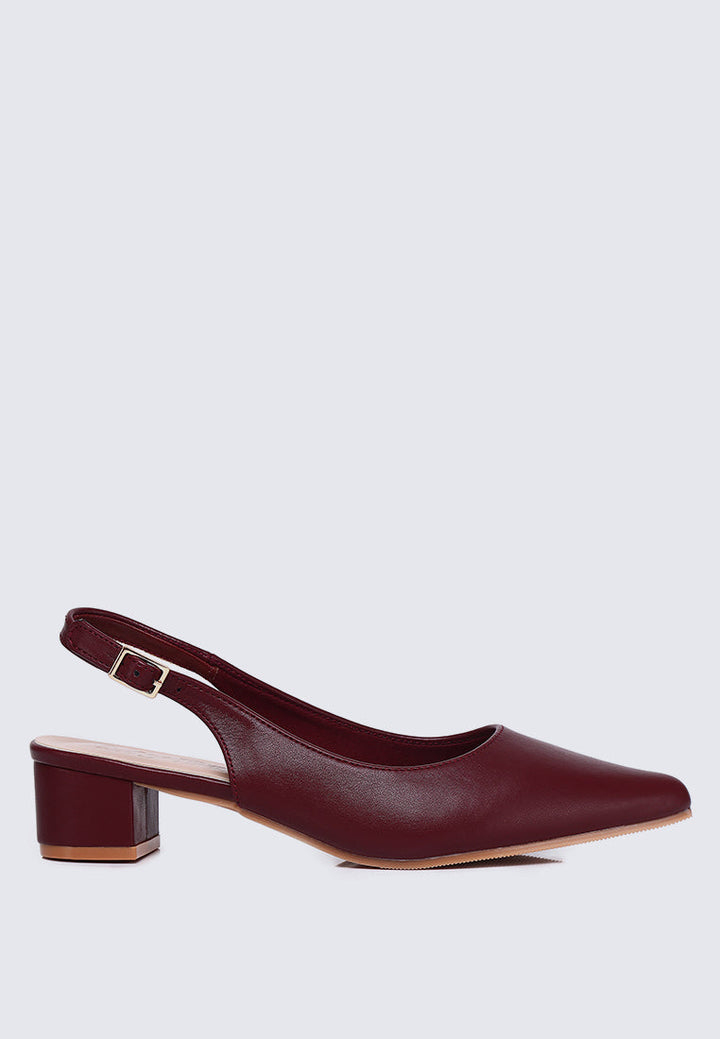 Valerie Comfy Heels In Maroon