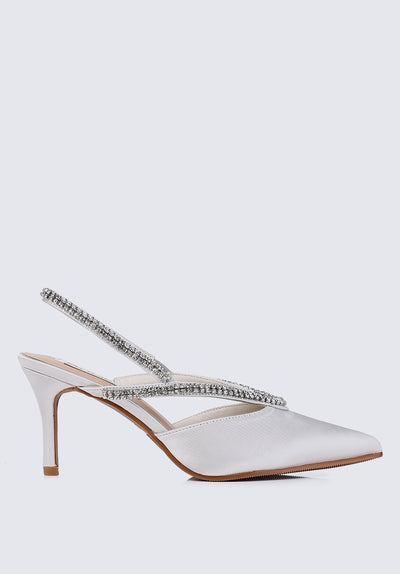 Abigail Comfy Heels In Silver