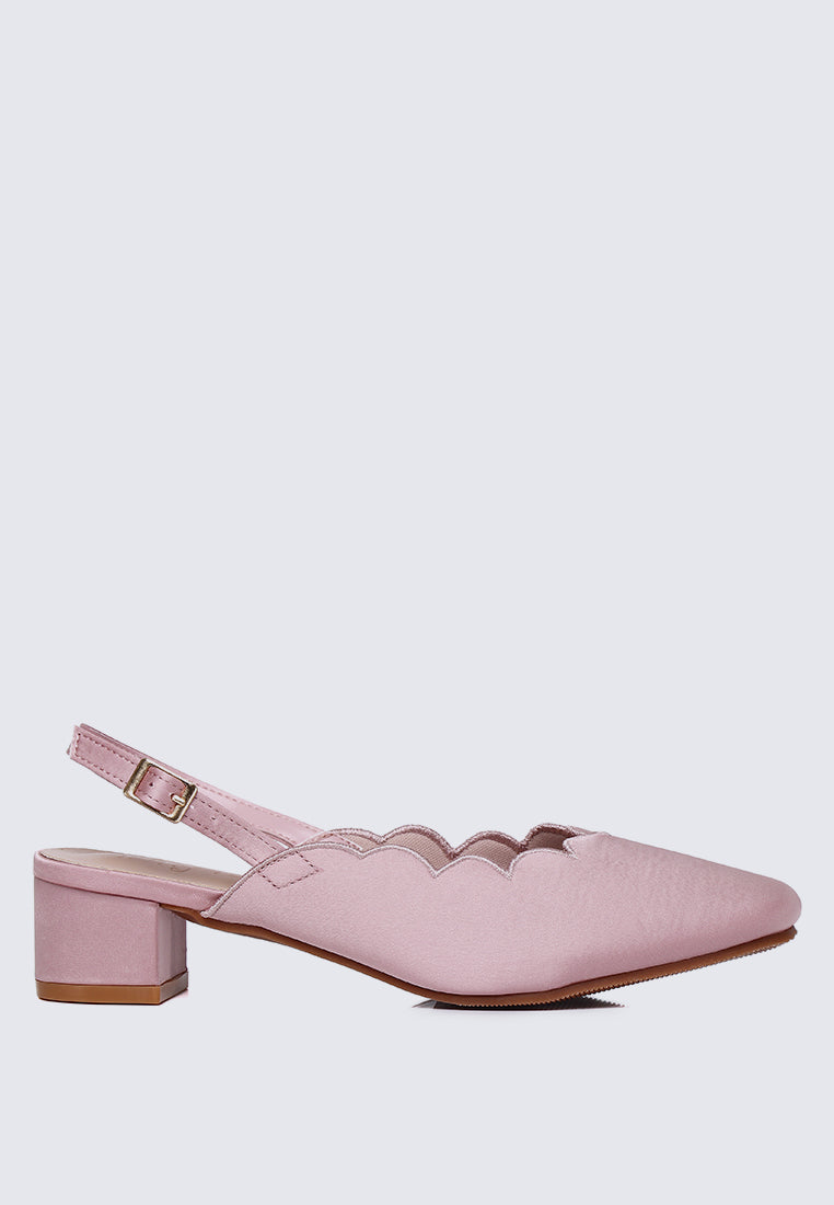 Lizzy Comfy Heels In Nude Pink