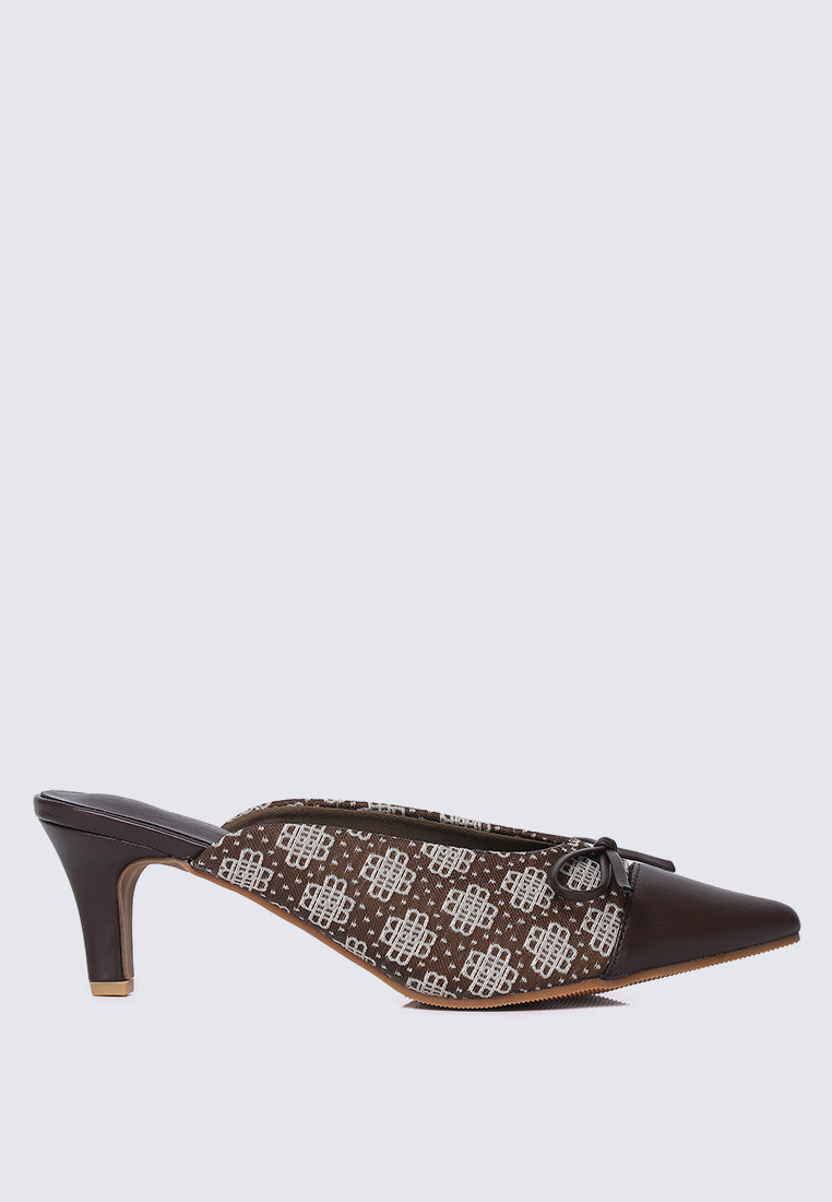 Aleeya Comfy Heels In Espresso