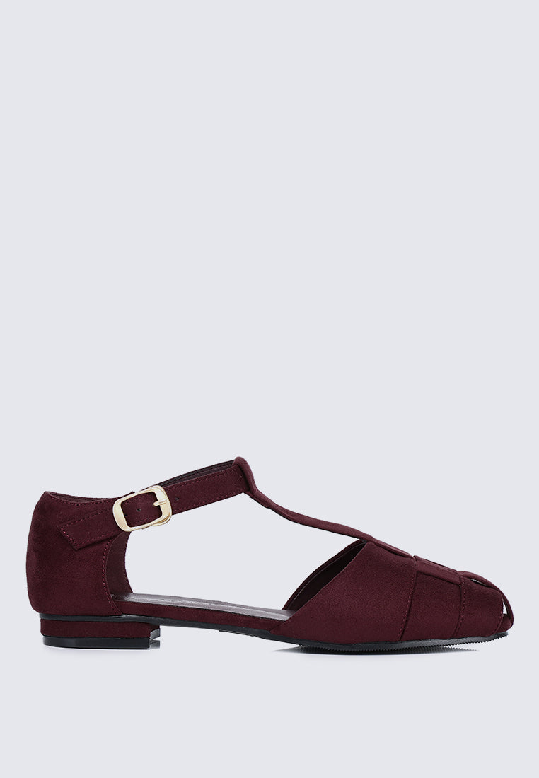Mozzy Comfy Sandals In Burgundy