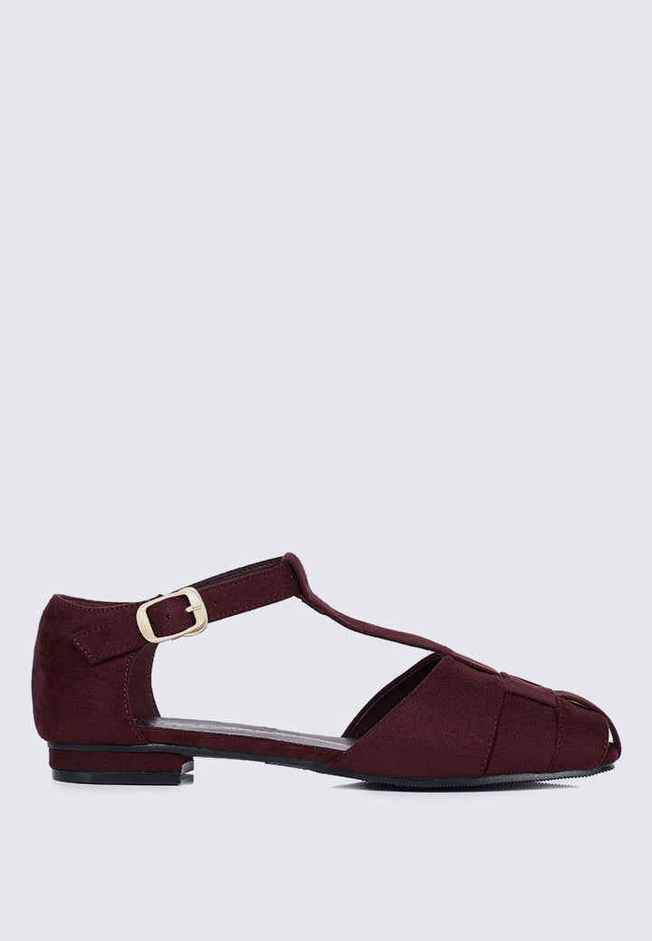 Mozzy Comfy Sandals In Burgundy