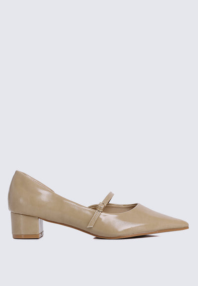 Catherine Ultra WideFit Comfy Heels In Almond
