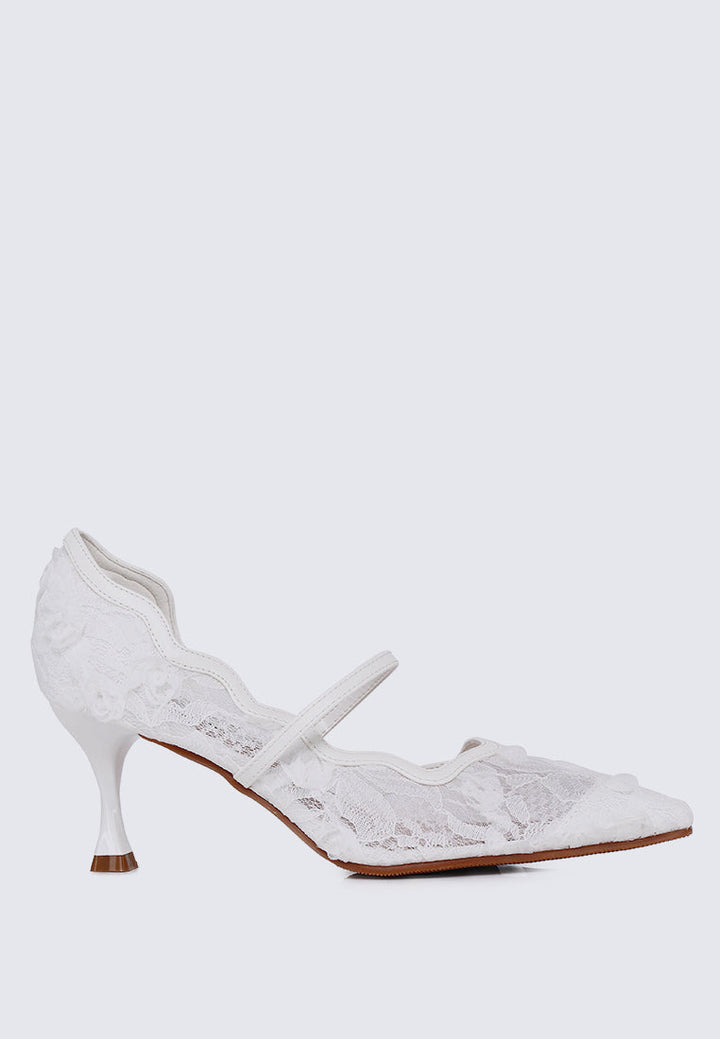 Cristelle Comfy Heels In White