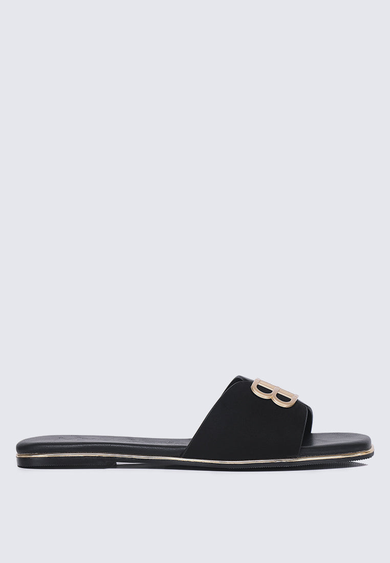 Toffee Comfy Sandals In Black