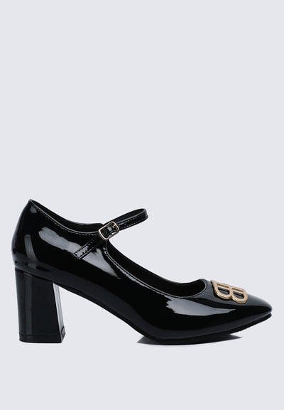 Jane WideFit Comfy Pumps In Black