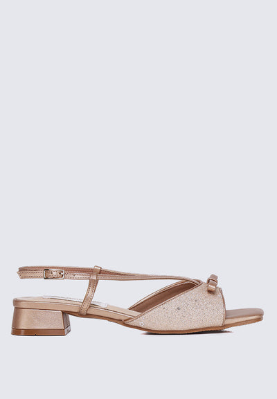 Ophelia Comfy Sandals In Rose Gold