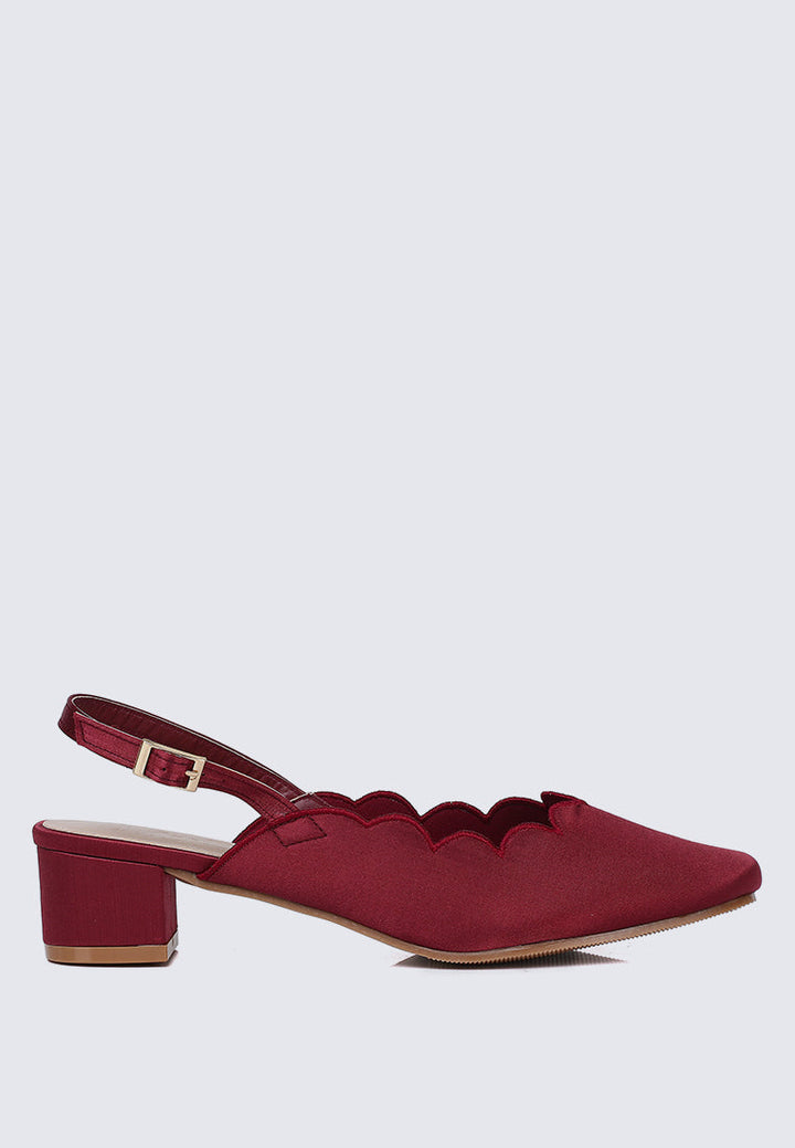 Lizzy Comfy Heels In Maroon