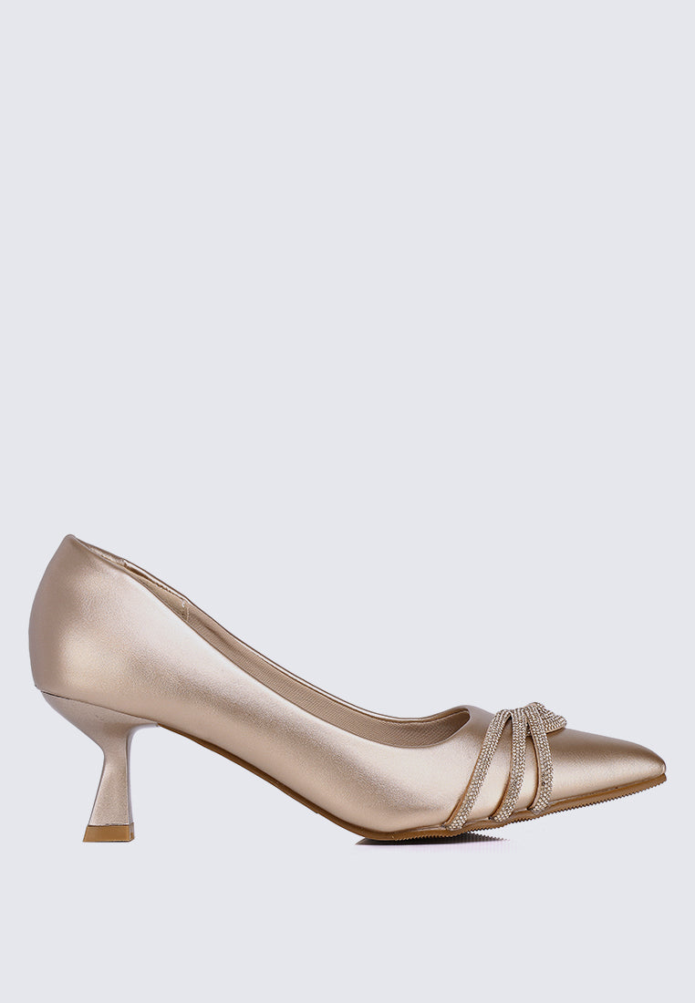 Virorica Comfy Pumps In Rose Gold