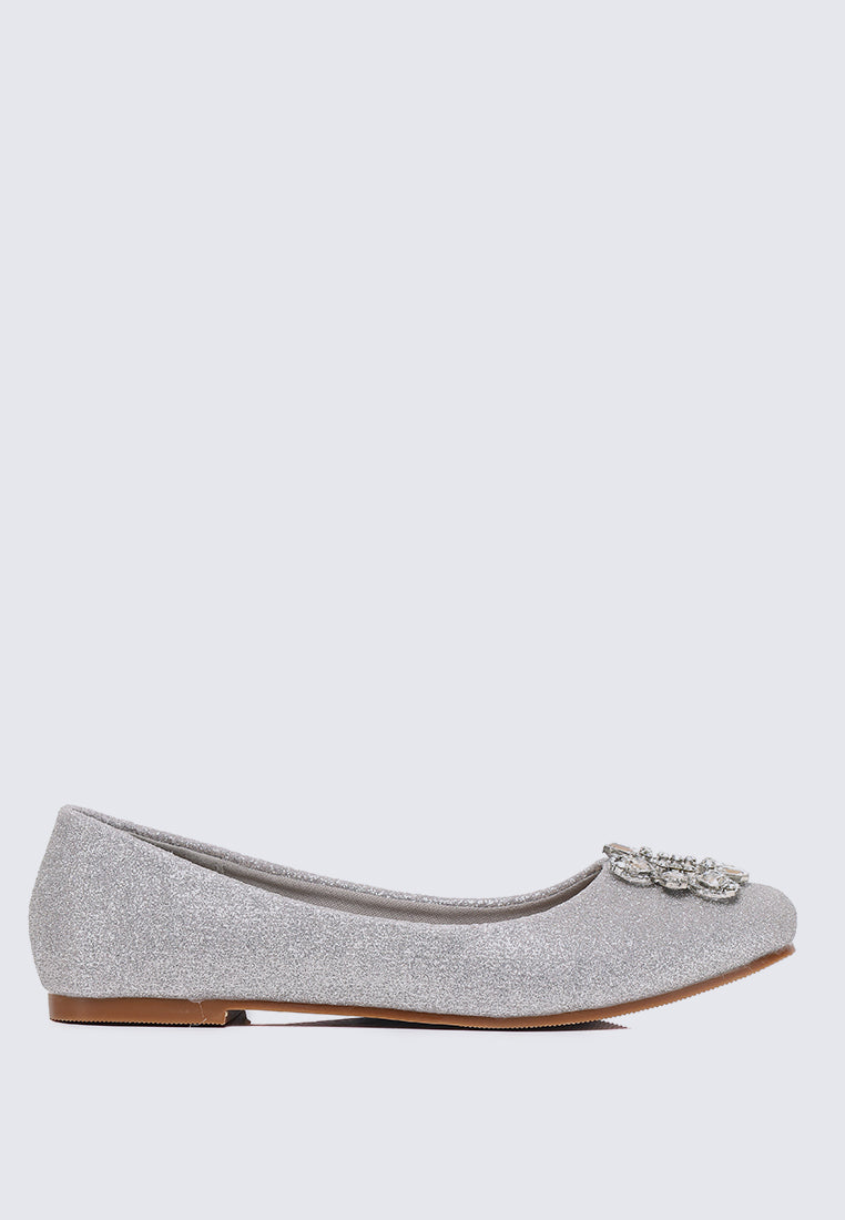 Maribel Comfy Ballerina In Silver