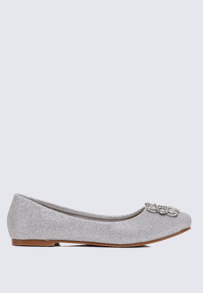 Maribel Comfy Ballerina In Silver