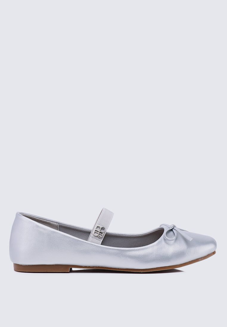 Beyonca Comfy Ballerina In Silver
