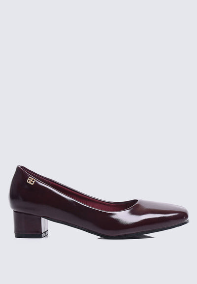 Lucy Ultra WideFit Comfy Heels In Maroon