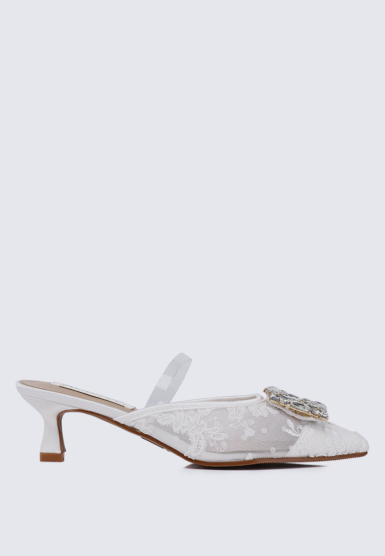 Sylvia Comfy Heels In White