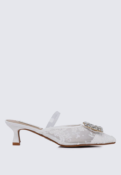 Sylvia Comfy Heels In White
