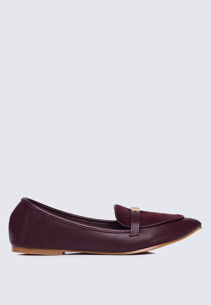 Choco Souffl¨¦ Comfy Loafers In Burgundy