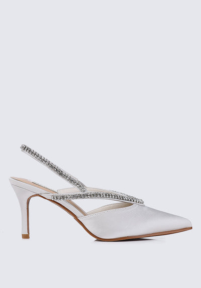 Abigail Comfy Heels In Silver