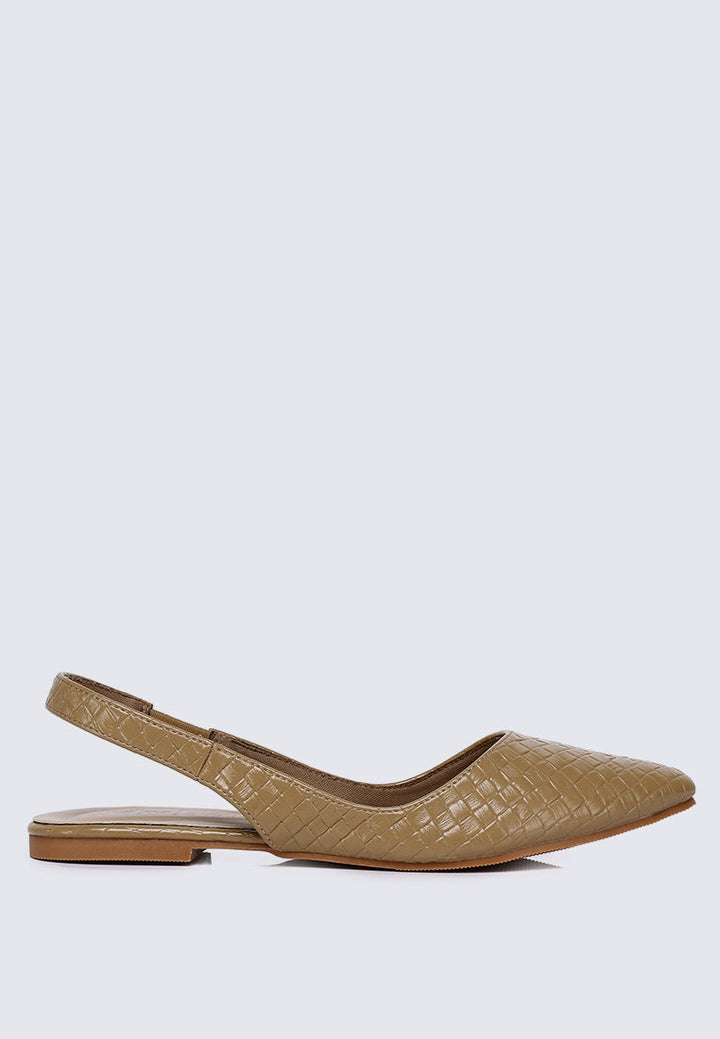 Kate Woven Comfy Ballerina In Tan