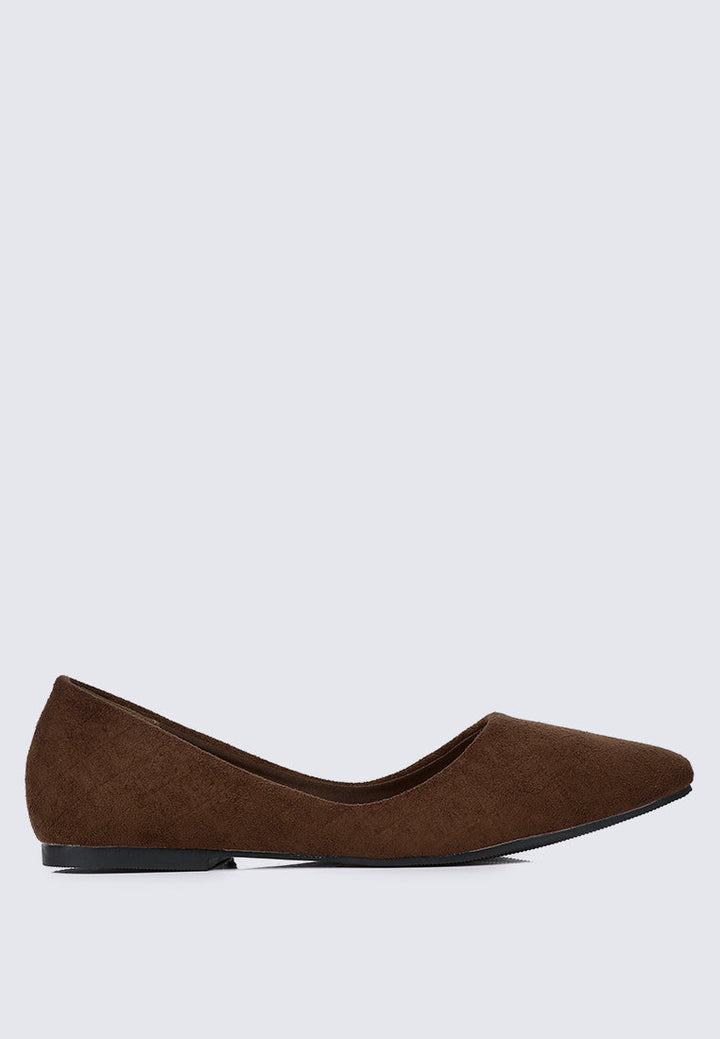Cece Suede Comfy Ballerina In Espresso