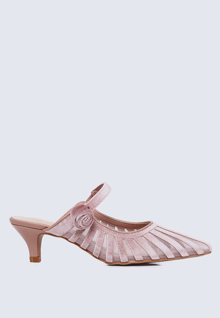 Fioren Comfy Heels In Rose Gold