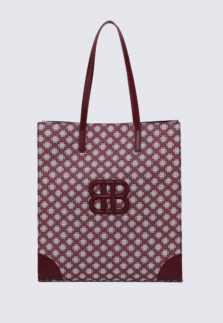 Tiara Tote Bag In Maroon