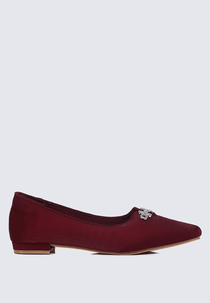 Anvera Comfy Ballerina In Maroon