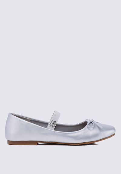 Beyonca Comfy Ballerina In Silver
