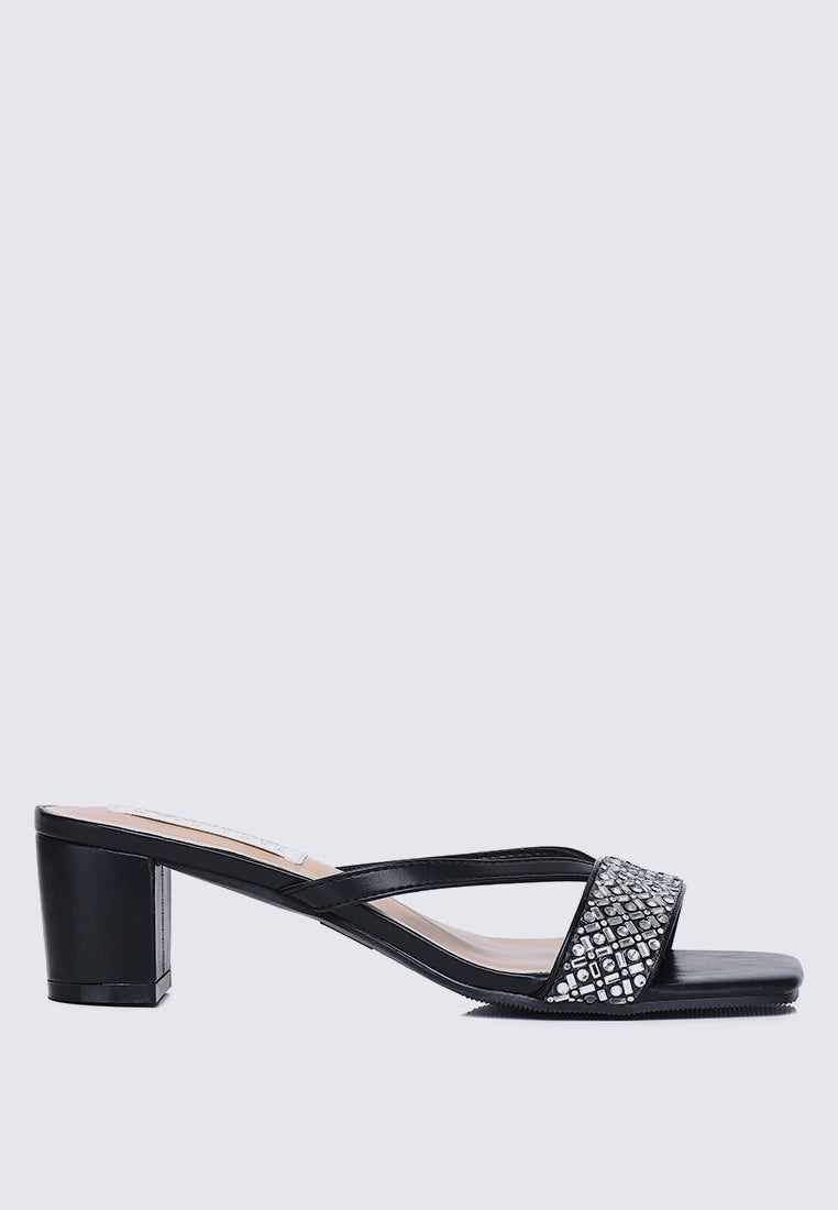 Zofi Comfy Heels In Black