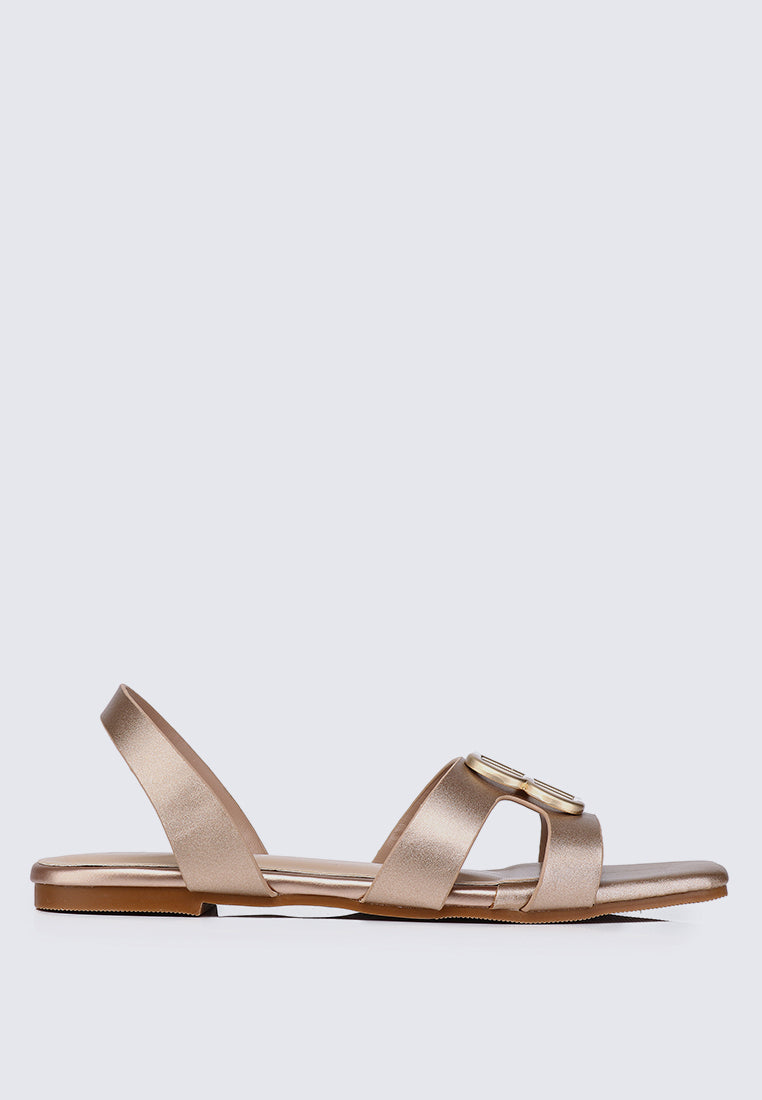 Berenice Comfy Sandals In Rose Gold