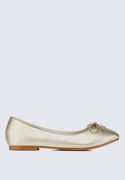 Briony Comfy Ballerina In Gold