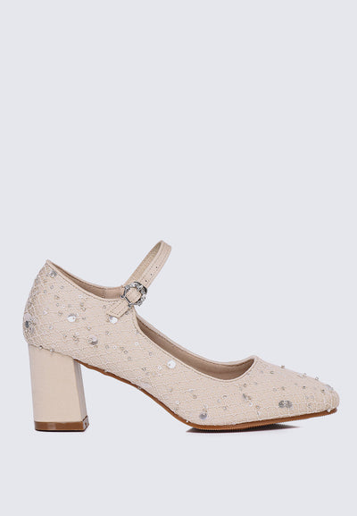 Clarisse Comfy Heels In Nude