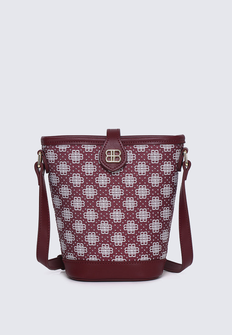 Liyana Crossbody Bag In Maroon