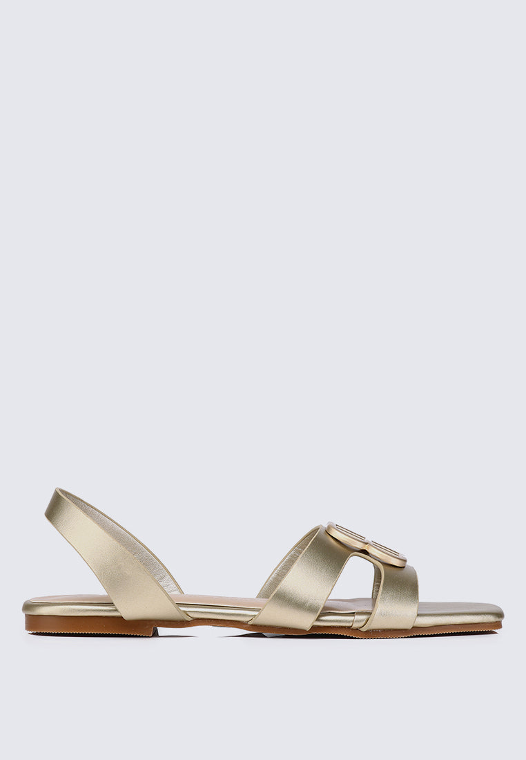 Berenice Comfy Sandals In Gold