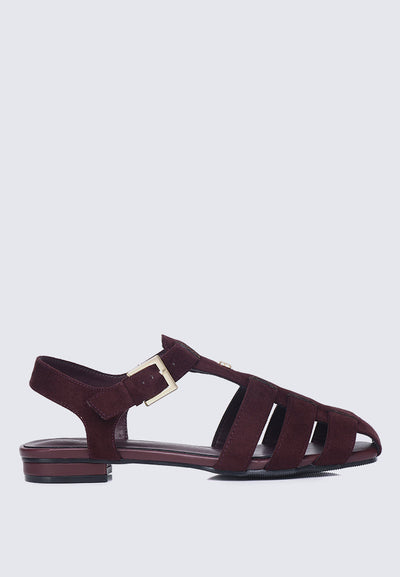 Choco Mousse Comfy Sandals In Burgundy