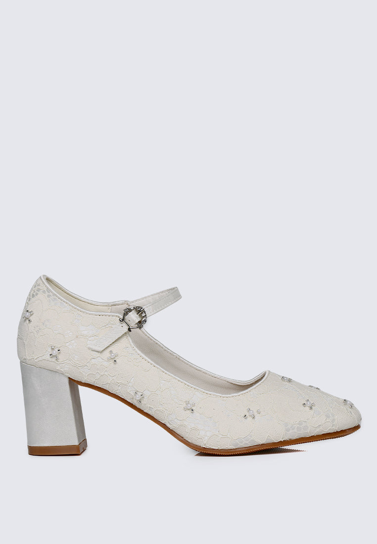 Candrea Comfy Heels In Ivory
