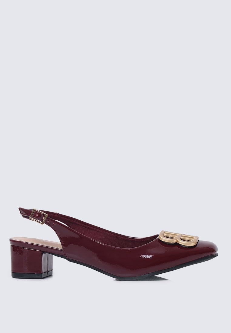 Priya Comfy Heels in Burgundy