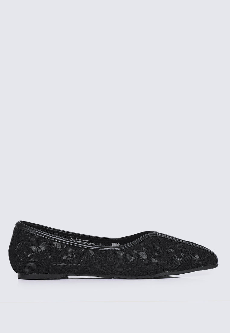 Peony Comfy Ballerina In Black