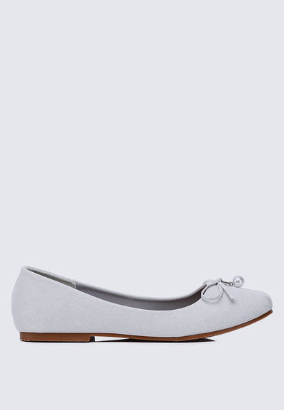 Gem Comfy Ballerina In Silver