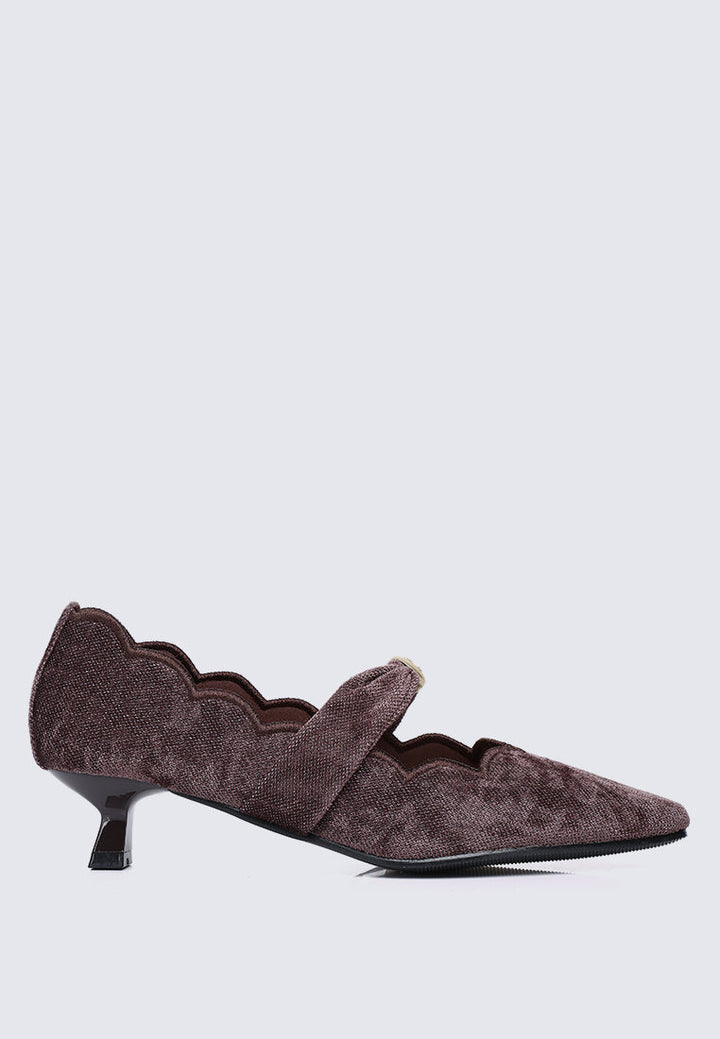 Sarah Comfy Heels In Charcoal