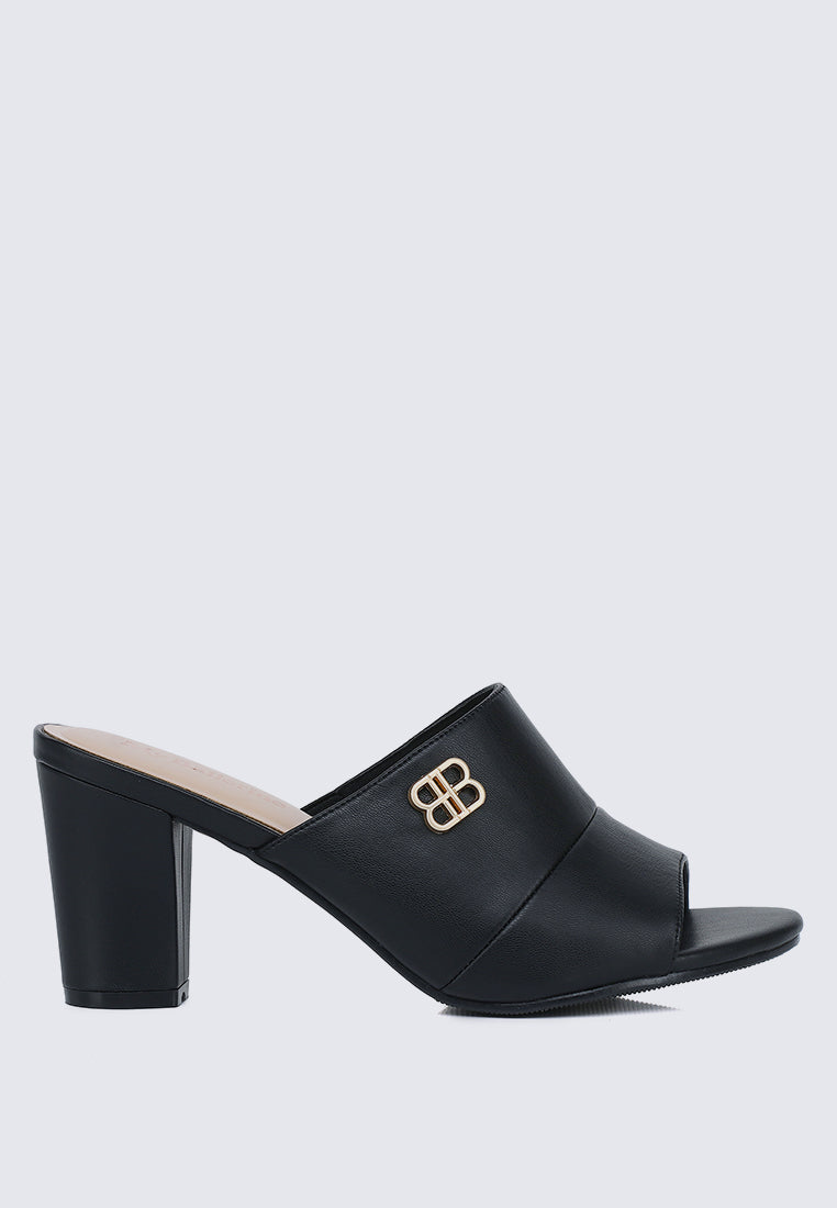 Sara Comfy Heels In Black