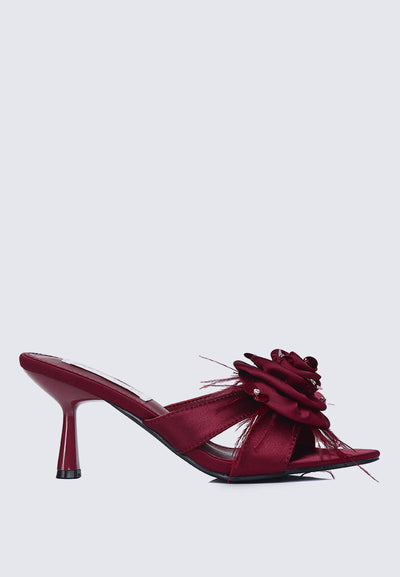 Alira Comfy Heels In Maroon