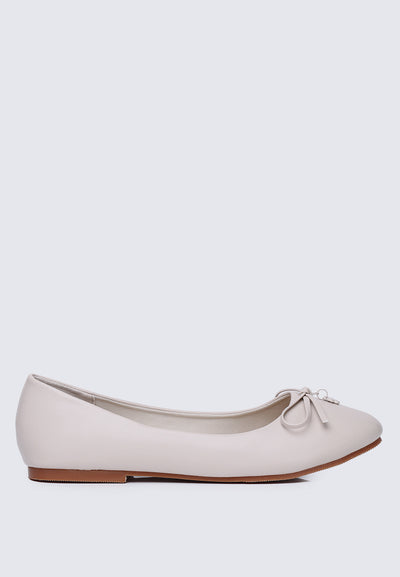 Briony Comfy Ballerina In Beige