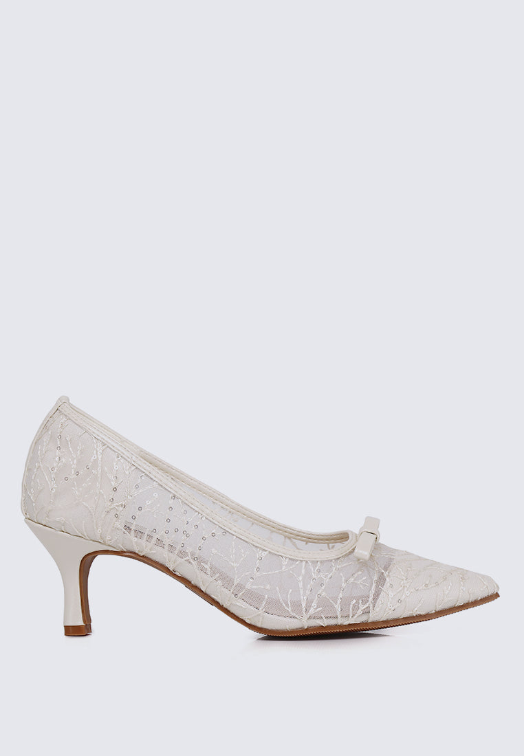 Bellisse Comfy Heels In Ivory