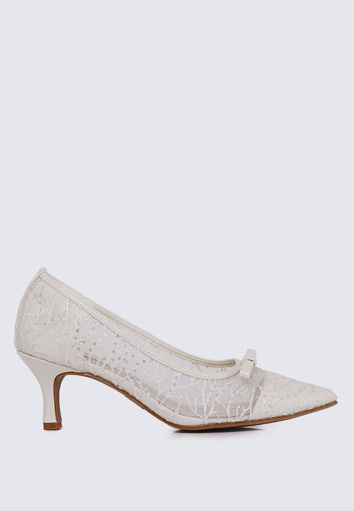 Bellisse Comfy Heels In Ivory