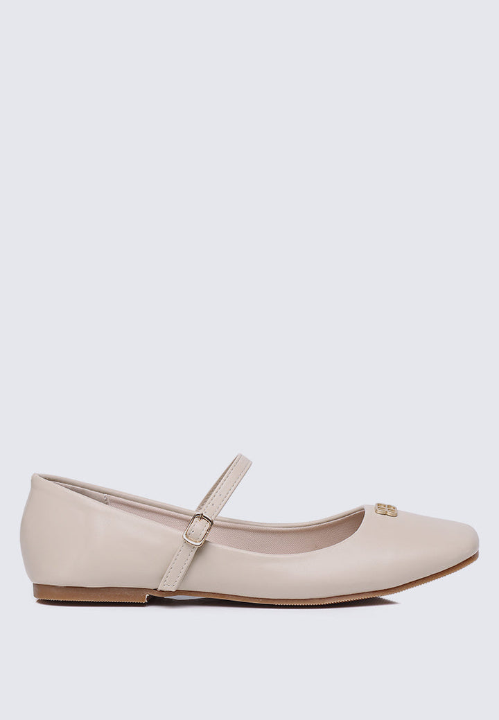 Aimee Comfy Ballerina In Beige