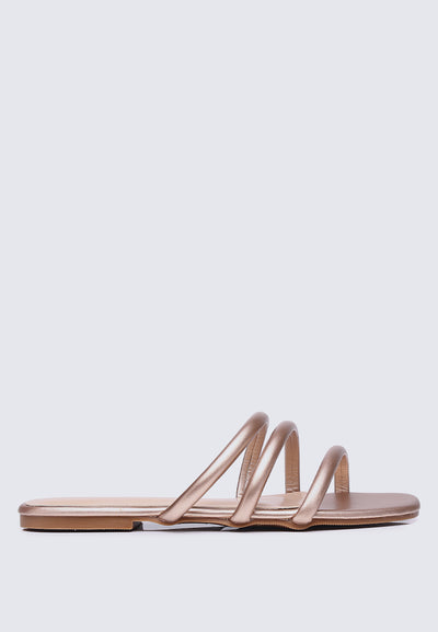 Nevaeh Comfy Sandals In Rose Gold