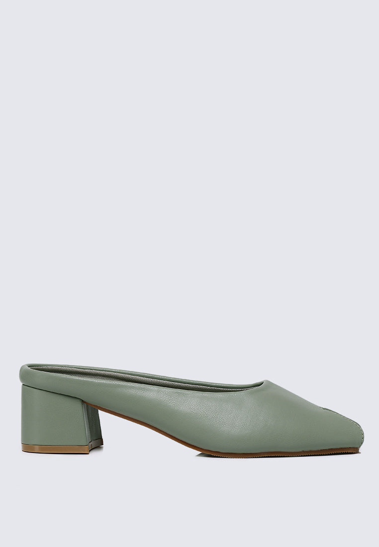 Lani Comfy Heels In Sage Green