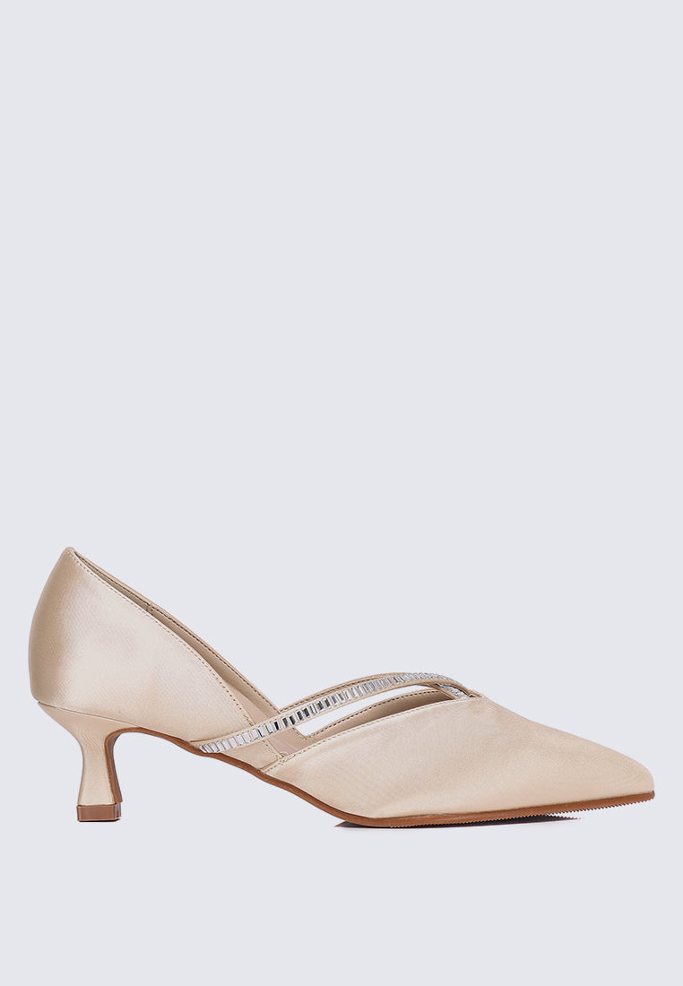 Whitney Comfy Heels In Champagne