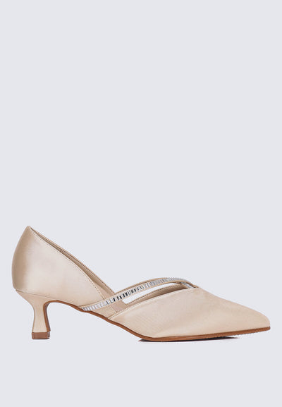 Whitney Comfy Heels In Champagne